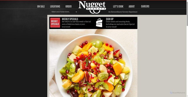 Security scan screenshot of https://www.nuggetmarket.com/