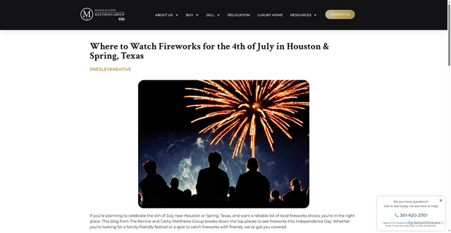 Security scan screenshot of https://www.thematthewsteam.com/where-to-watch-fireworks-in-htx/