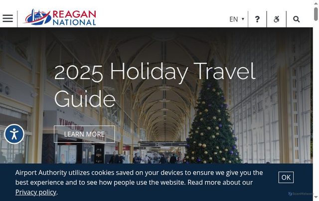 Security scan screenshot of https://www.flyreagan.com/