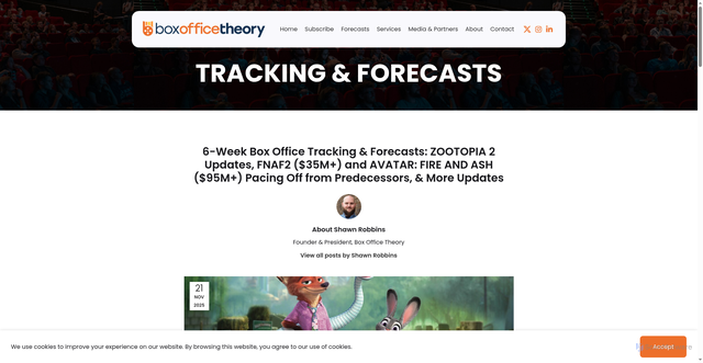 Security scan screenshot of https://boxofficetheory.com/6-week-box-office-tracking-forecasts-zootopia-2-updates-fnaf2-35m-and-avatar-fire-and-ash-95m-pacing-off-from-predecessors-more-updates/