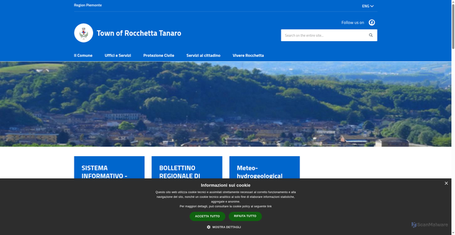 Security scan screenshot of https://www.comune.rocchettatanaro.at.it/it