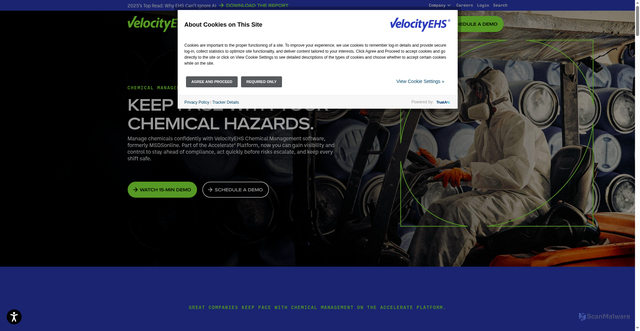 Security scan screenshot of https://msdsonline.com