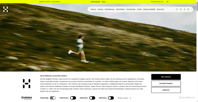 Security scan screenshot of https://www.haglofs.com