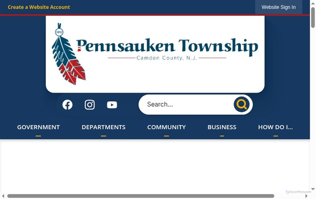 Security scan screenshot of https://pennsauken.gov/
