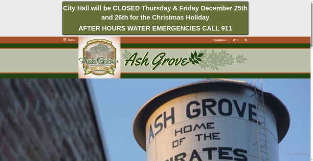 Security scan screenshot of https://www.ashgrovemo.gov/