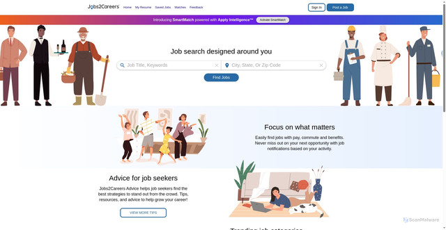 Security scan screenshot of https://j2cweb-backend-prod.jobs2careers.com