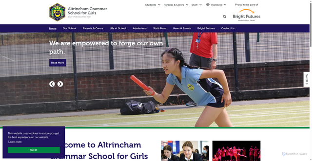 Security scan screenshot of https://aggs.bright-futures.co.uk/