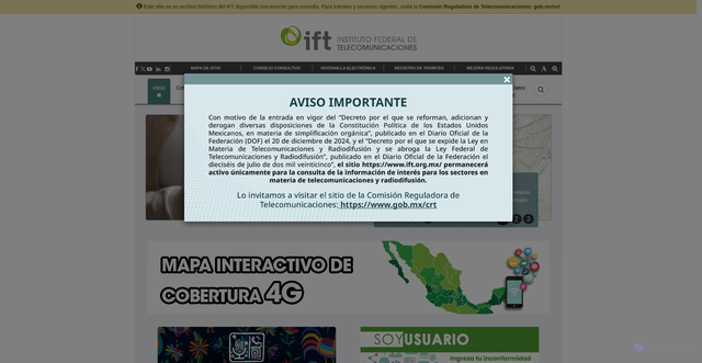 Security scan screenshot of https://ift.org.mx
