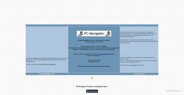 Security scan screenshot of https://pcnavigator.nl
