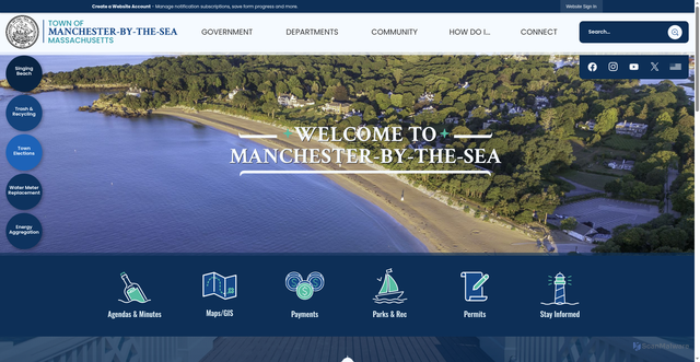 Security scan screenshot of https://www.manchester.ma.us/