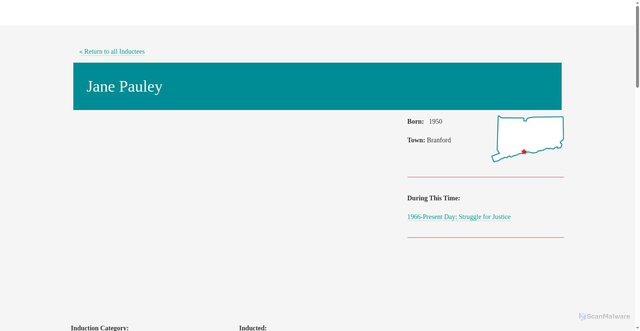Security scan screenshot of https://www.cwhf.org/inductees/jane-pauley