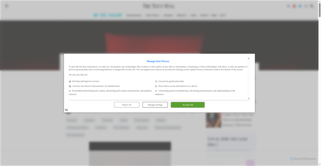 Security scan screenshot of https://www.theteenmagazine.com/everything-you-need-to-know-about-stranger-things-season-5-locked