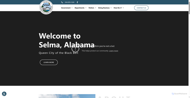 Security scan screenshot of https://selma-al.gov/