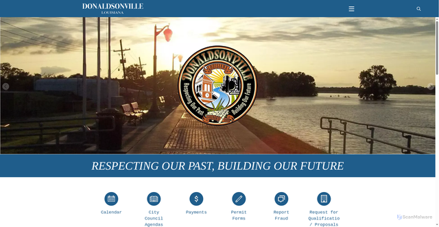 Security scan screenshot of https://donaldsonville-la.gov/