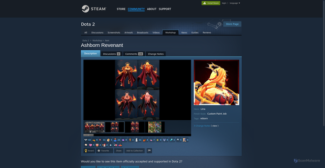 Security scan screenshot of https://store.poweredartdesing.shop/sharedfiles/filedetails/id=45784456/