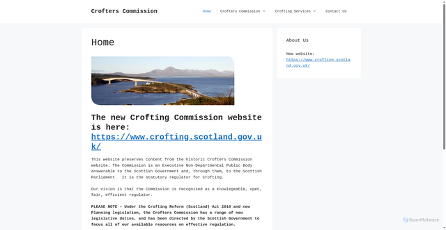 Security scan screenshot of https://www.crofterscommission.org.uk/