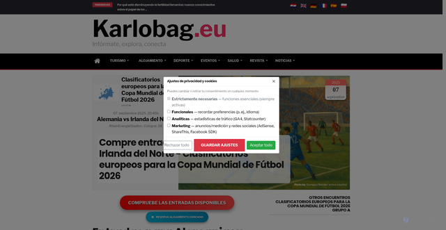 Security scan screenshot of https://karlobag.eu/es/entradas/futbol/entradas-para-alemania-vs-irlanda-del-norte-en-colonia-compra-entradas-para-las-eliminatorias-del-mundial-2026-rjsz4