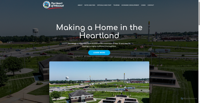 Security scan screenshot of https://www.kingdomcitymo.gov/