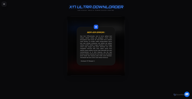 Security scan screenshot of https://xdownloaderv2razqadevss-1nqmjl02w1.edgeone.app/