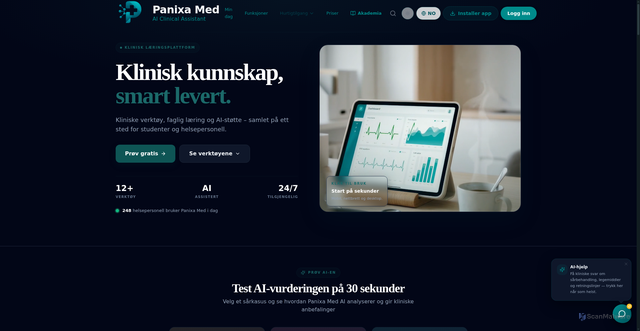 Security scan screenshot of https://panixa.se