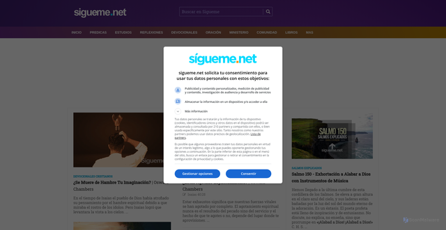 Security scan screenshot of https://sigueme.net
