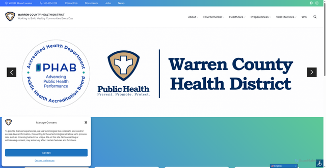 Security scan screenshot of https://warrencohealthoh.gov/