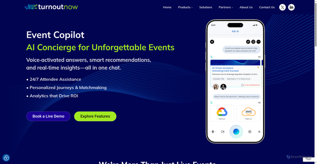 Security scan screenshot of https://turnoutnow.com