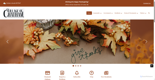 Security scan screenshot of https://chathamla.gov/