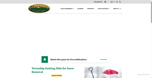 Security scan screenshot of https://www.conwaymi.gov/