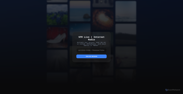 Security scan screenshot of https://vfm-radio-uygvlo7oxe.edgeone.app/