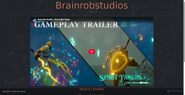 Security scan screenshot of https://brainrobstudios.se