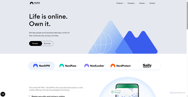 Security scan screenshot of https://nordsec.com