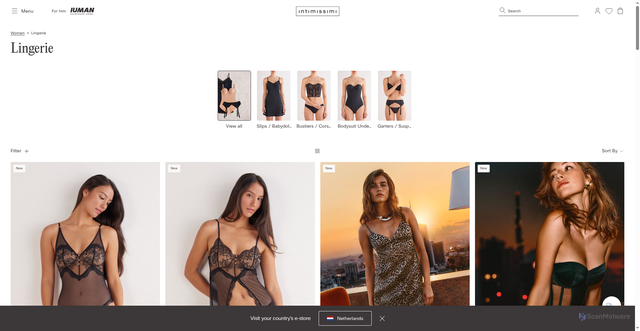 Security scan screenshot of https://www.intimissimi.com/us/women/lingerie/