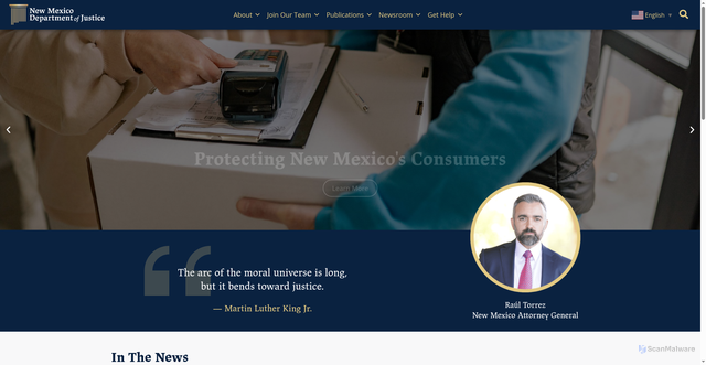 Security scan screenshot of https://nmag.gov/