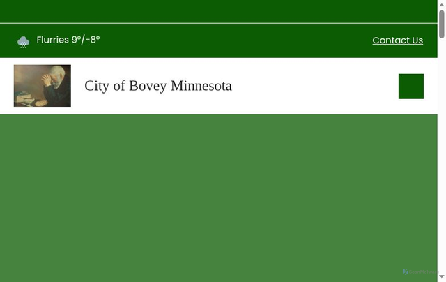 Security scan screenshot of https://boveymn.gov/