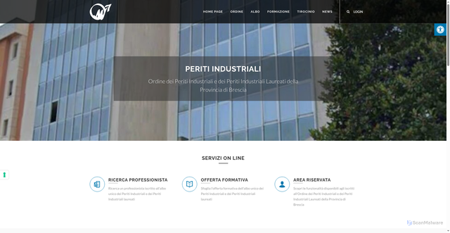 Security scan screenshot of https://www.periti-industriali.brescia.it