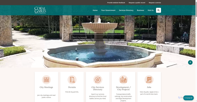 Security scan screenshot of https://www.coralgables.com/