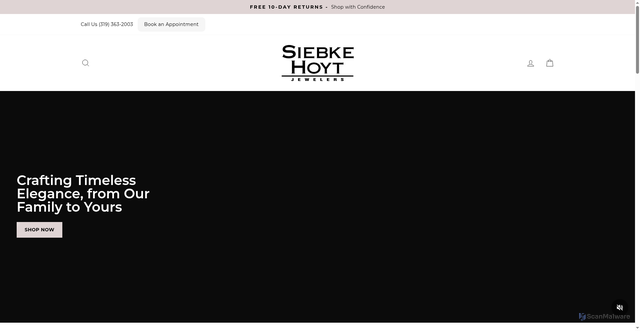 Security scan screenshot of https://siebkehoyt.com