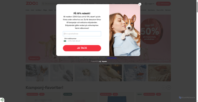 Security scan screenshot of https://Zoo.se