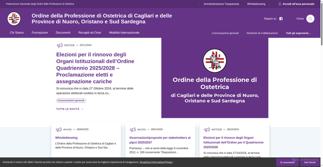 Security scan screenshot of https://www.ostetrichecagliari.org/