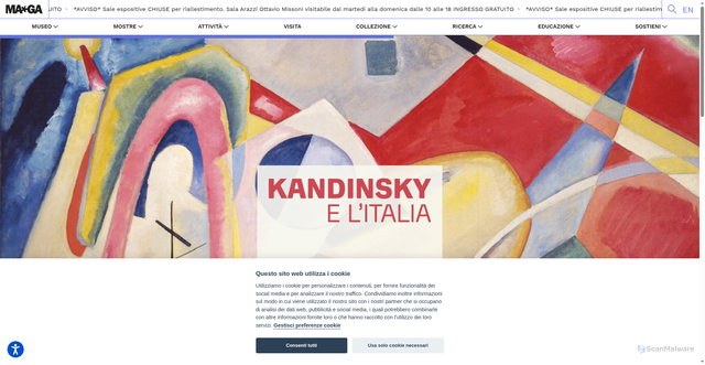 Security scan screenshot of https://www.museomaga.it/