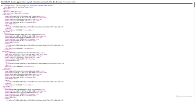 Security scan screenshot of https://gamedatafiles.lunarclientcdn.com/