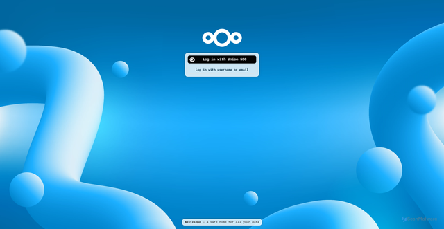 Security scan screenshot of https://nextcloud.union06.de/login