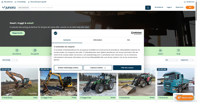 Security scan screenshot of https://junora.se/