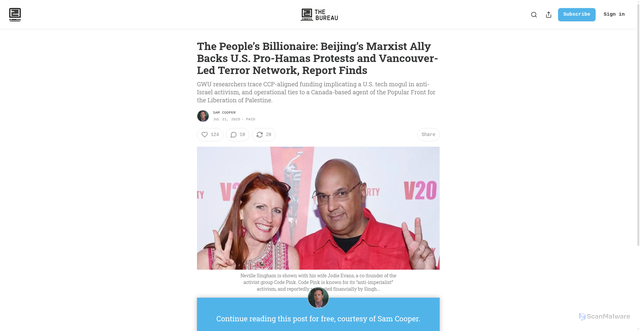 Security scan screenshot of https://www.thebureau.news/p/the-peoples-billionaire-beijings