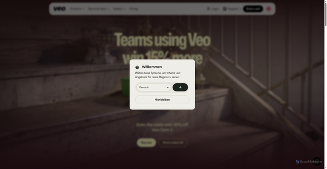 Security scan screenshot of https://www.veo.com/we-are-sorry