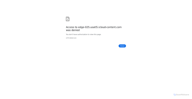 Security scan screenshot of https://edge-025.usatl5.icloud-content.com