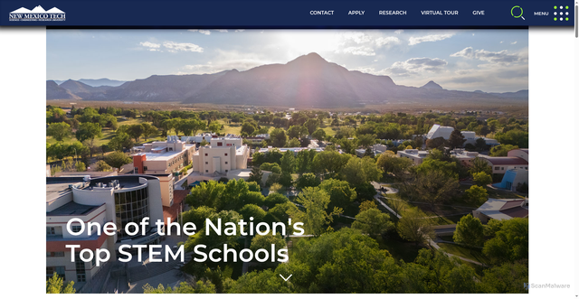 Security scan screenshot of https://nmt.edu
