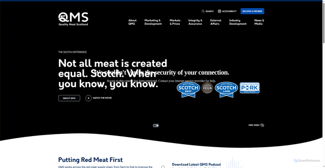 Security scan screenshot of https://qmscotland.co.uk/