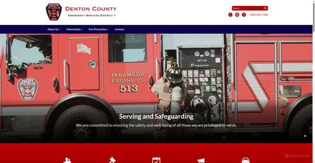Security scan screenshot of https://dentoncountyesd1.gov/